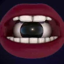 Animation 3D du Logo Purpurea. Bouche Oeil Animation